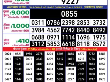 Lottery Result Today August 4, 2024