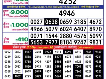 Lottery Result Today August 18, 2024