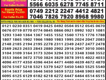 Lottery Result Today August 2, 2024