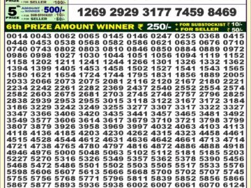 Lottery Result Today August 16, 2024