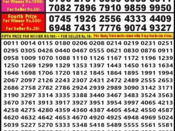 Lottery Result Today August 9, 2024