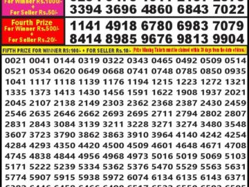 Lottery Result Today August 21, 2024