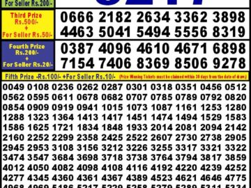 Lottery Result Today August 18, 2024