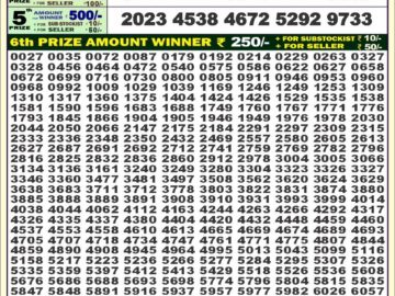 Lottery Result Today August 23, 2024