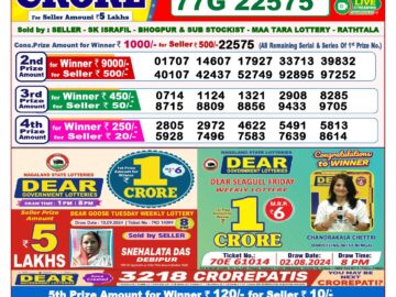 Lottery Result Today September 17, 2024