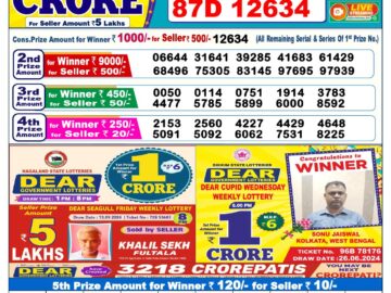 Lottery Result Today September 20, 2024