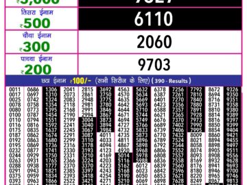 Lottery Result Today September 22, 2024