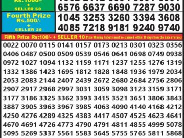 Lottery Result Today September 22, 2024