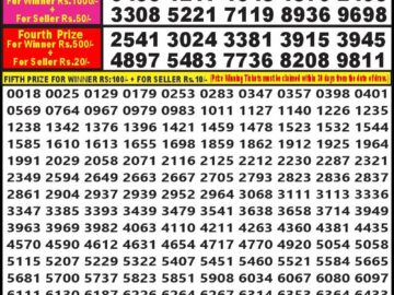 Lottery Result Today September 21, 2024