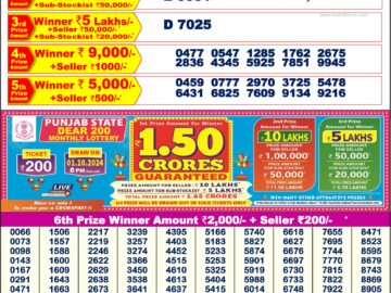 Lottery Result Today September 14, 2024