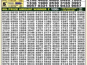 Lottery Result Today September 26, 2024