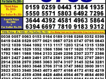 Lottery Result Today September 1, 2024