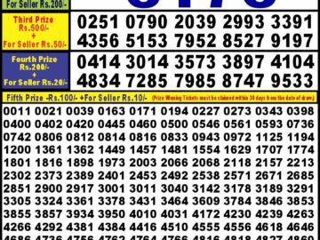 Lottery Result Today September 21, 2024