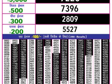 Lottery Result Today September 14, 2024