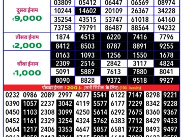 Lottery Result Today September 17, 2024