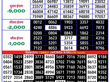 Lottery Result Today September 14, 2024