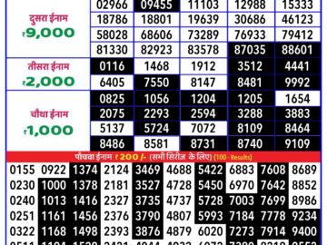 Lottery Result Today September 21, 2024