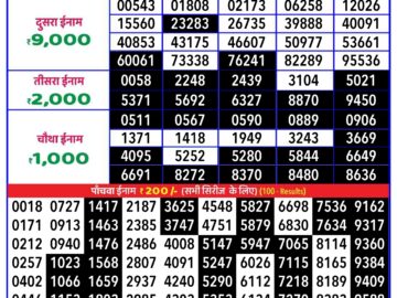 Lottery Result Today September 13, 2024