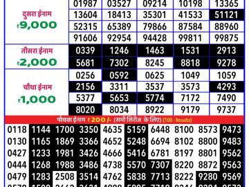 Lottery Result Today September 27, 2024