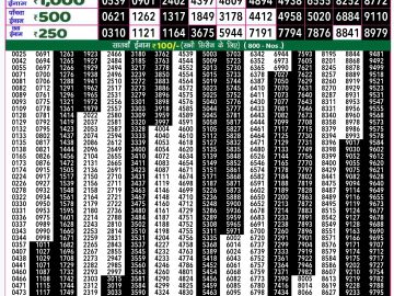 Lottery Result Today September 26, 2024