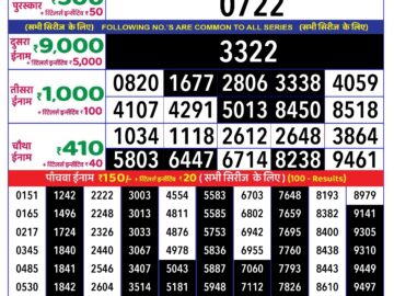 Lottery Result Today September 18, 2024