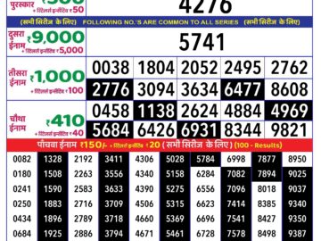 Lottery Result Today September 19, 2024