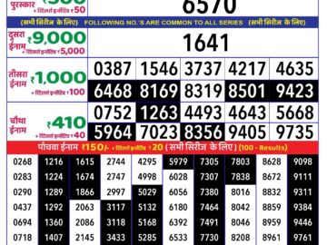 Lottery Result Today September 17, 2024