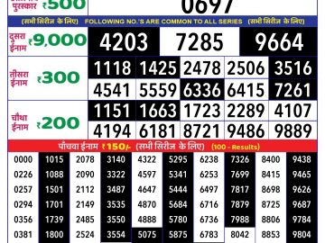 Lottery Result Today September 24, 2024