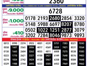 Lottery Result Today September 16, 2024