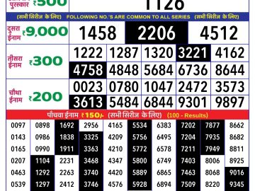 Lottery Result Today September 30, 2024