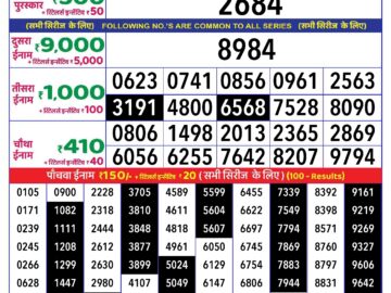 Lottery Result Today September 21, 2024