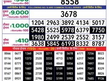 Lottery Result Today September 15, 2024