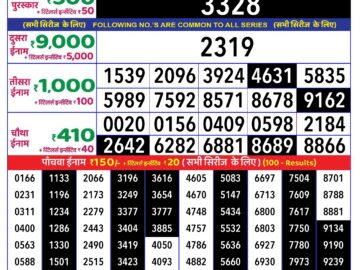 Lottery Result Today September 22, 2024