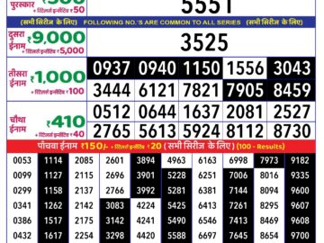 Lottery Result Today September 14, 2024