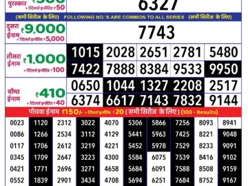 Lottery Result Today September 16, 2024