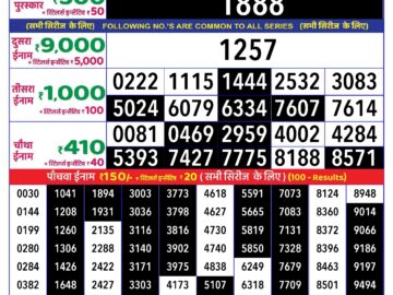 Lottery Result Today September 1, 2024