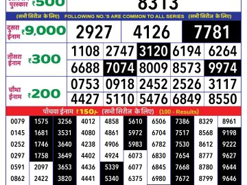 Lottery Result Today September 29, 2024