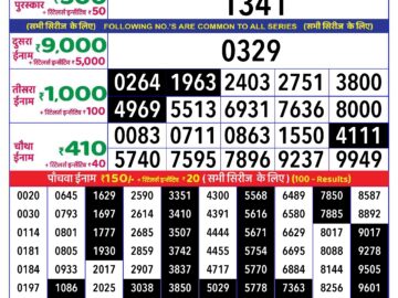 Lottery Result Today September 1, 2024