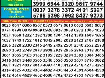 Lottery Result Today September 25, 2024