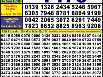 Lottery Result Today September 14, 2024