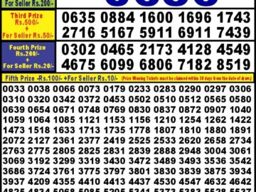 Lottery Result Today September 16, 2024