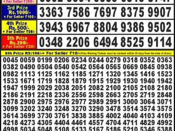 Lottery Result Today October 22, 2024