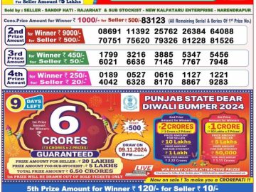 Lottery Result Today October 31, 2024