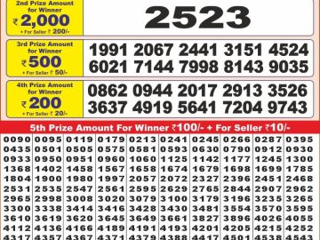 Lottery Result Today October 23, 2024