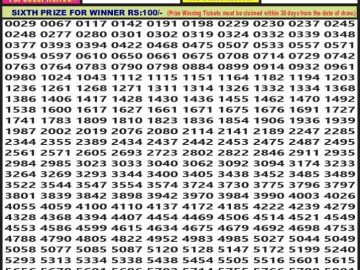 Lottery Result Today October 31, 2024