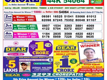 Lottery Result Today October 23, 2024