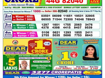 Lottery Result Today October 17, 2024