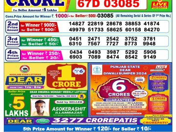 Lottery Result Today October 20, 2024