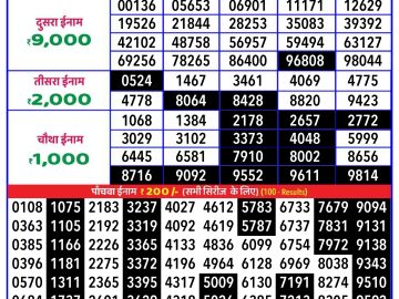 Lottery Result Today October 13, 2024