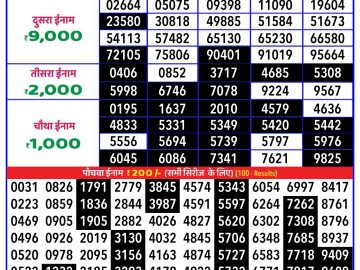 Lottery Result Today October 25, 2024